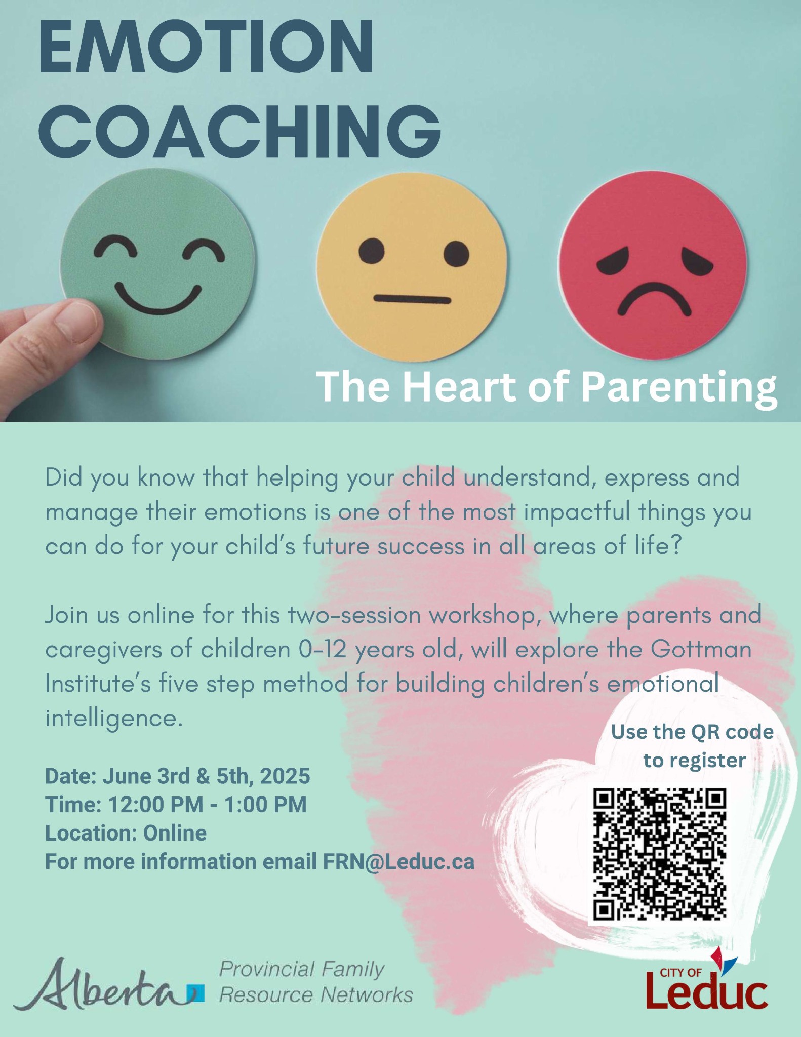 Emotion Coaching 0 to 12 Poster Spring 2025